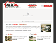 Tablet Screenshot of kreimerconstruction.com